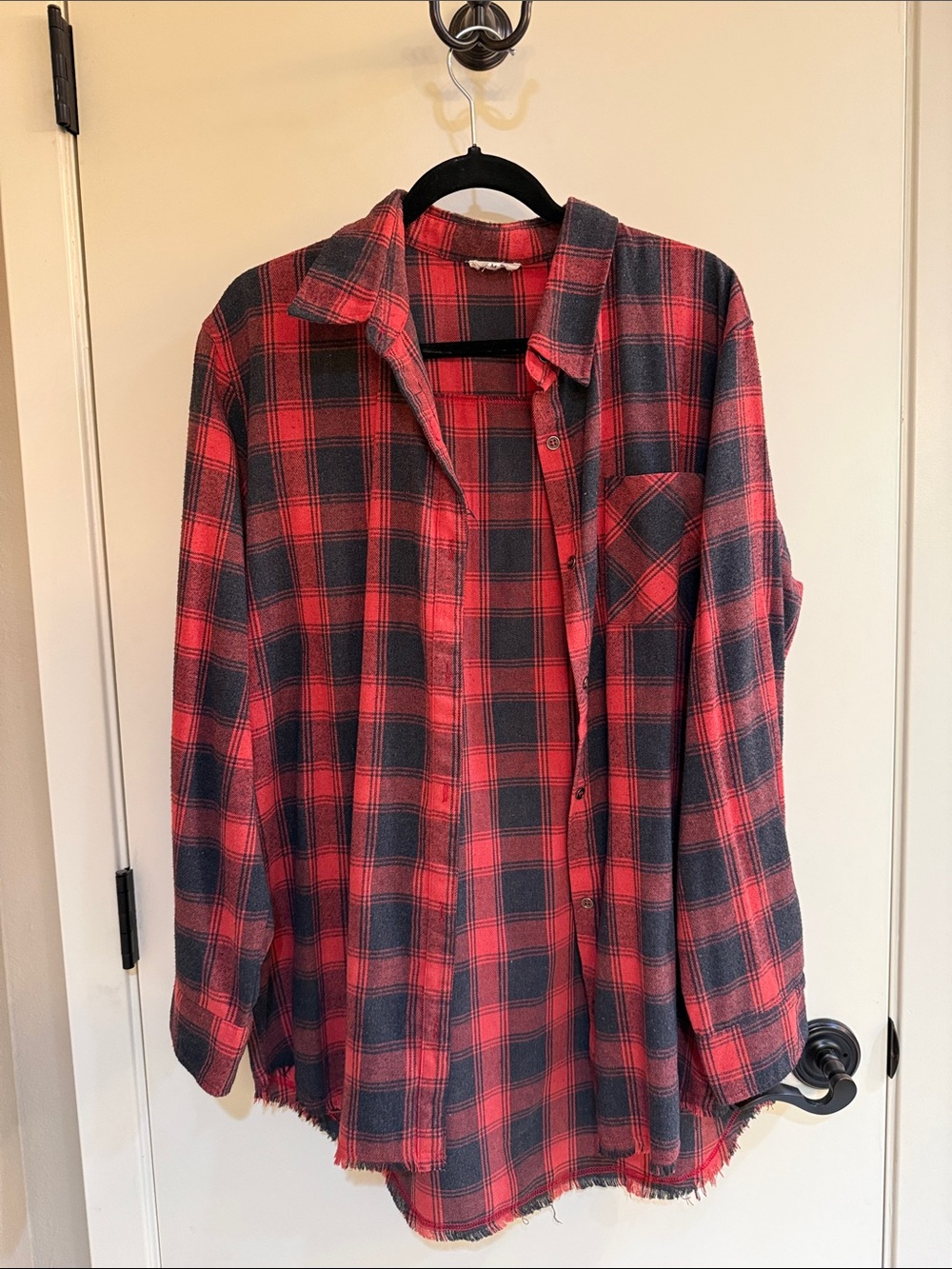 LA MIEL Red and Black Plaid Shirt
